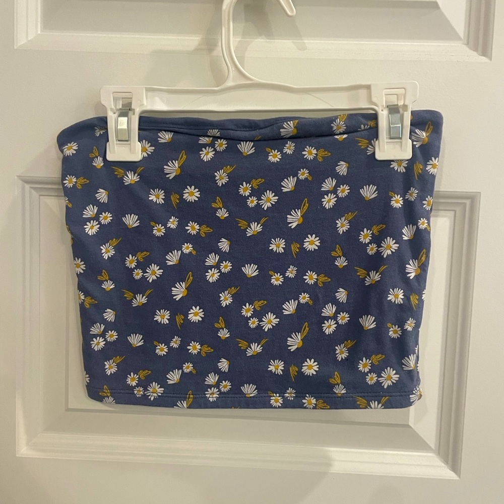 Wild Fable, Blue Tube Top w/ Daisy’s, Size XS